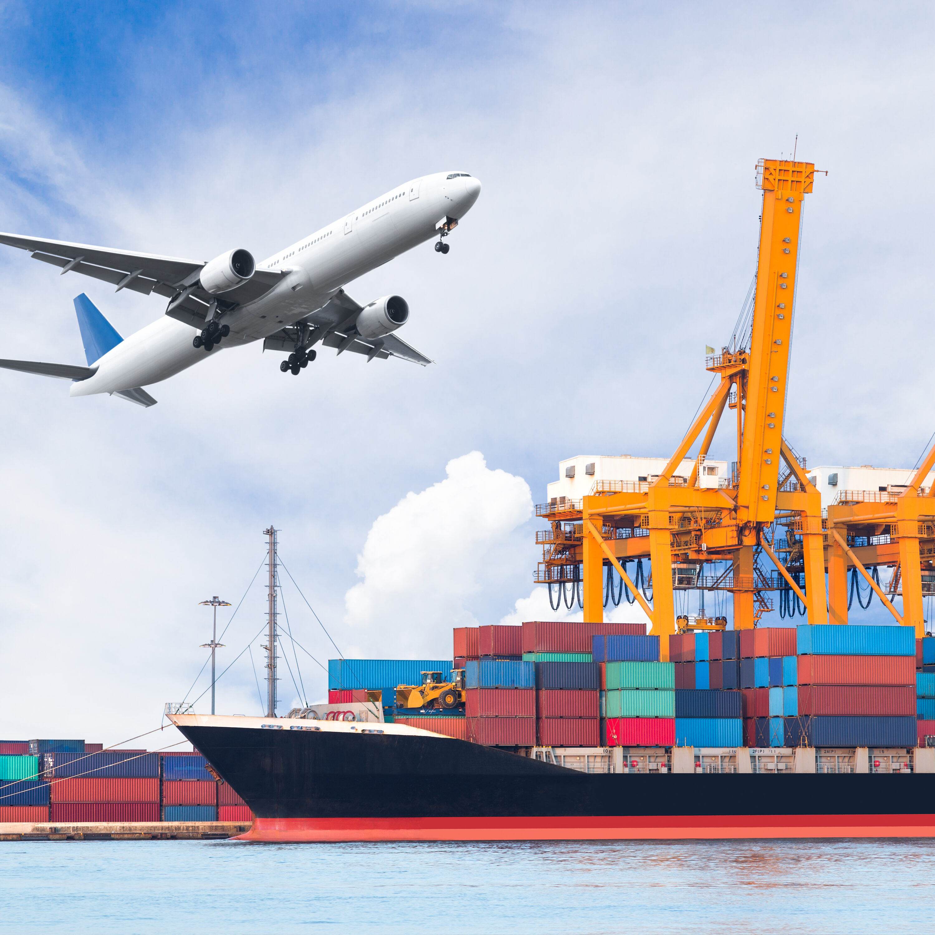 Air Freight Shipment on a cargo plane
